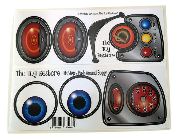 Toy Restore Replacement Decals fits Step 2 Push Around Buggy Original Ride-on Car