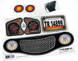 Toy Restore Replacement Decals Fits Little Tikes Cozy Coupe II Car Black