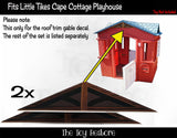 Toy Restore Replacement Stickers Fits Little Tikes Cape Cottage Playhouse Gable Only