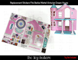 Toy Restore Replacement Stickers Fits Pink Doll Victorian Dream House 1995