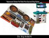Toy Restore Replacement Stickers Fits Cook and Shop Kids Play Kitchen #73333
