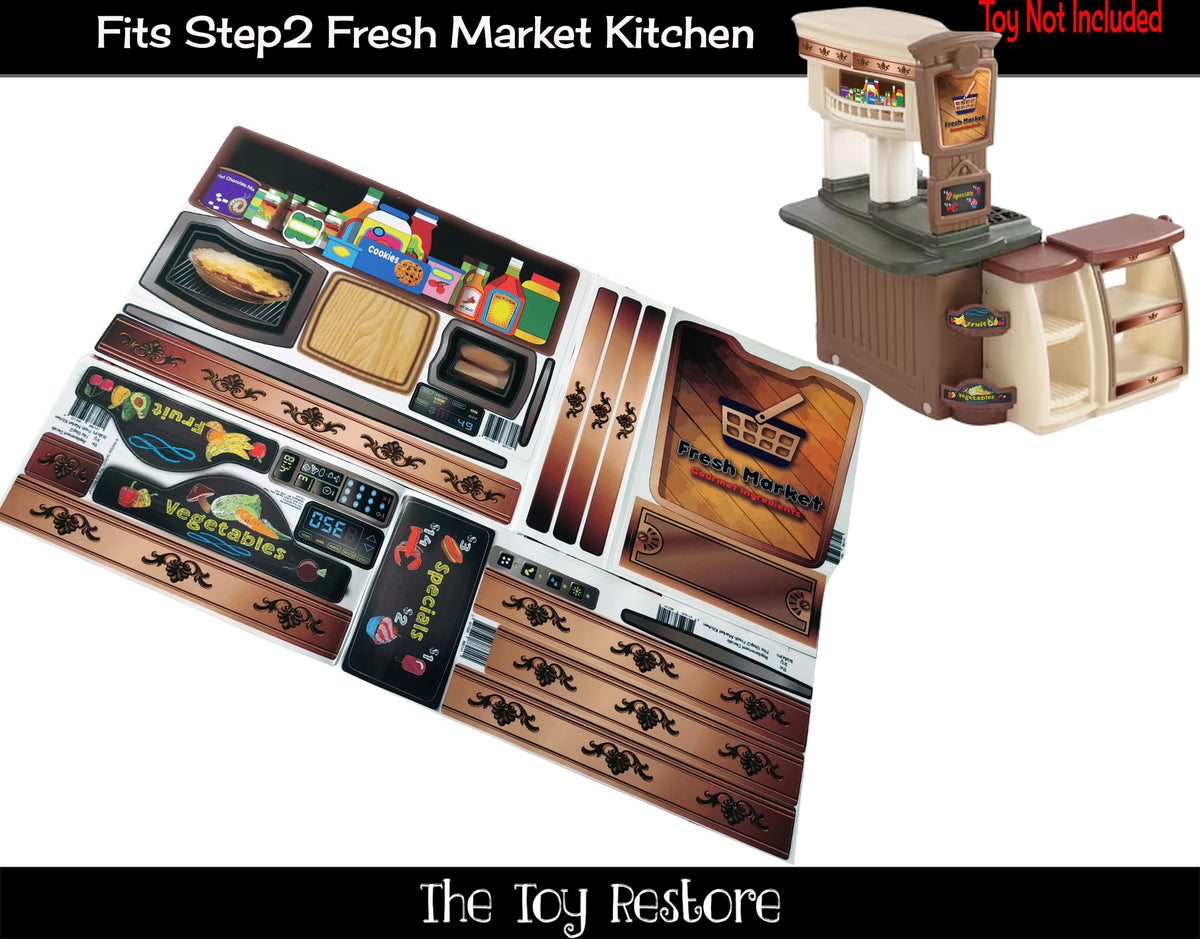 Toy Restore Replacement Stickers Fits Step2 Fresh Market Play Kitchen ...