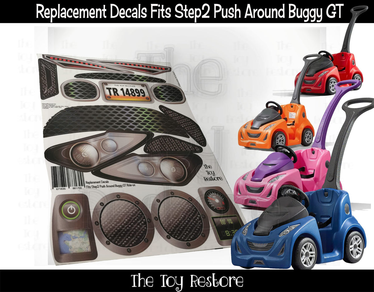 The Toy Restore Replacement Stickers Fits Step2 Push Around Buggy GT R