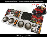 The Toy Restore Replacement Stickers fits Power Wheels 2014 Jeep BCK85-0310