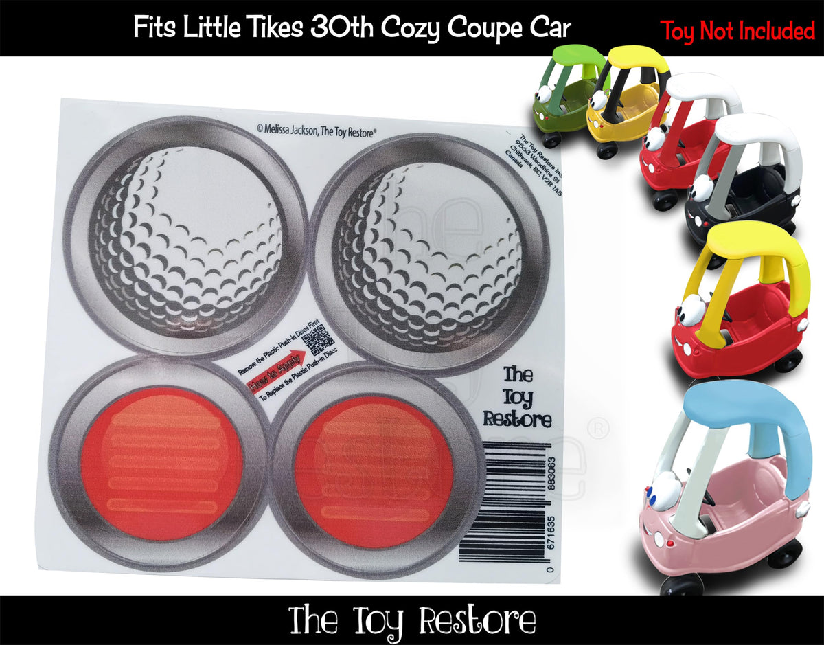 Golf Headlights & Taillight Replacement Sticker for 30th Little Tikes ...
