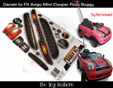 The Toy Restore Replacement Stickers fits Avigo Austin Mini Cooper Push Buggy Stroller Kids Ride-on Car Set
