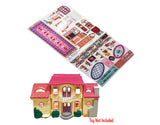 Toy Restore Replacement Stickers Fits Loving Family Doll House 74649 Pink Roof
