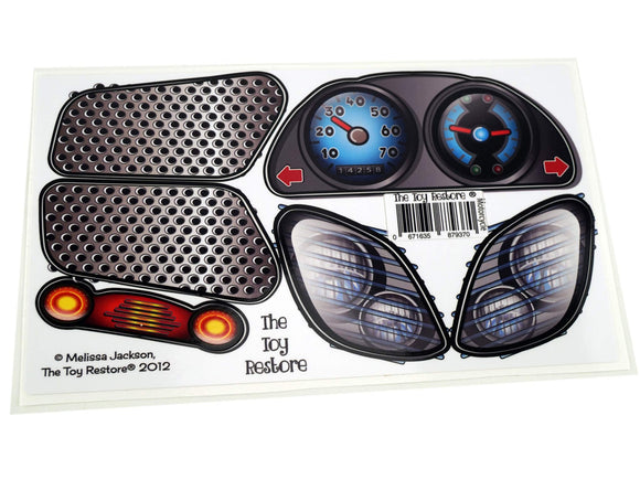 The Toy Restore Replacement Decals fits Step2 Ride-On Red Blue Or Green Motorcycle Bike