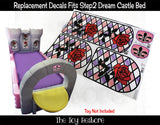 Toy Restore Replacement Stickers Fits Step2 Princess Dream Castle Bed