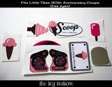 The Toy Restore Replacement Decals Fits Little Tikes 30th Anniversary Cozy Coupe Ice Cream Medium Set