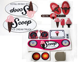 Toy Restore Replacement Stickers Fits Little Tikes Cozy Coupe II Ice Cream Car Set