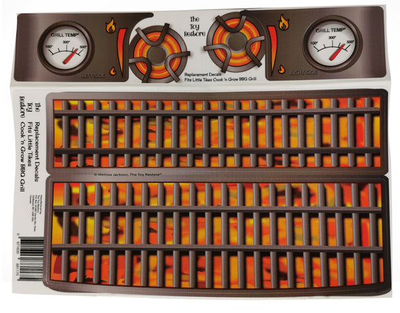 Toy Restore Replacement Stickers Fits Little Tikes Cook n Grow BBQ & Grill