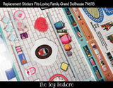 Toy Restore Replacement Stickers Fits Loving Family Grand Doll House 74618 Blue Roof