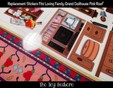 Toy Restore Replacement Stickers Fits Loving Family Doll House 74649 Pink Roof