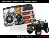 Toy Restore Replacement Stickers fits Kid Trax Ford Bronco Older Model