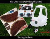 The Toy Restore Replacement Stickers for Little Tikes 2017 Cozy Coupe Car Wood Panel Custom Decals Surfer SurfCar