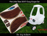 The Toy Restore Replacement Stickers for Little Tikes 2017 Cozy Coupe Car Wood Panel Custom Decals Surfer SurfCar