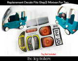 The Toy Restore Replacement Stickers fits Step2 Minivan Van for Two 4 2 Ride-on