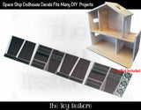 The Toy Restore Half Wall Detail Star Spaceship Dollhouse Decals Stickers fits Any DIY Wood Toy Project Death Battle Wars