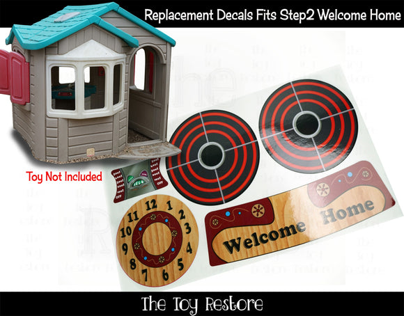 The Toy Restore Replacement Stickers Spare Decals fits Step 2 Step2 Playhouse Welcome Home Cubby