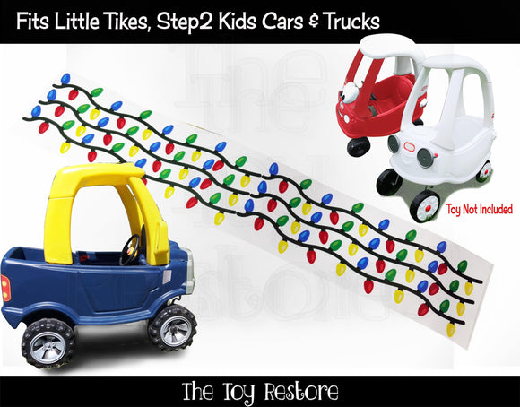 The Toy Restore Custom Christmas Lights DIY Decals Replacement Stickers fits Step 2 Little Tikes Car Truck Vehicle