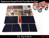 Toy Restore Replacement Stickers Fits Kid Trax Fire Truck Older Model