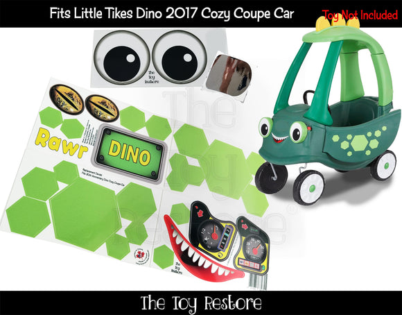 Toy Restore Replacement Stickers fits Little Tikes 2017 Dino Cozy Coupe Car Ride-on Set Hexagon