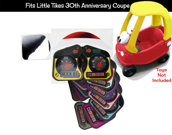 The Toy Restore Replacement Stickers Spare Decals Kit Fits Little Tikes 30th Anniversary Custom Cozy Coupe Ride-on Car