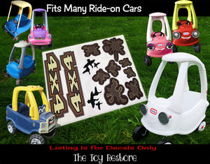 The Toy Restore 4x4 Off Road Mud Splats Replacement Stickers fits Step 2 Little Tikes Custom Car Truck Vehicle DIY Wood