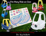 The Toy Restore Angel Wings and Stars Pastel Rainbow DIY Replacement Stickers Decals fits Step 2  Little Tikes Car Truck Vehicle