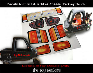 The Toy Restore Replacement Stickers fits Little Tikes Classic Pick-up Truck