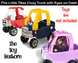 Personalized Replacement Stickers for 2017 Little Tikes Tykes Custom Cozy Truck with Blue Eyes on Dash Girl
