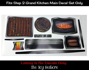The Toy Restore Decals Replacement Stickers Fits Step2 Grand Kitchen