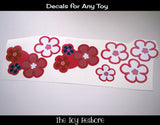 Flower Decals Replacement Sticker Fits Step2 Newer Whisper Ride Buggy Ride-on Car Large Set