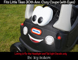 Headlight Decals Replacement Stickers fits 30th Anniversary Little Tikes Custom Cozy Coupe Car