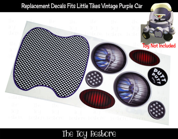The Toy Restore Decals Replacement Stickers for Vintage Rare Little Tikes Tykes Convertible Toy Ride-on Car