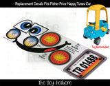 The Toy Restore Replacement Stickers fits Fisher Price Happy Tunes Ride-on Car