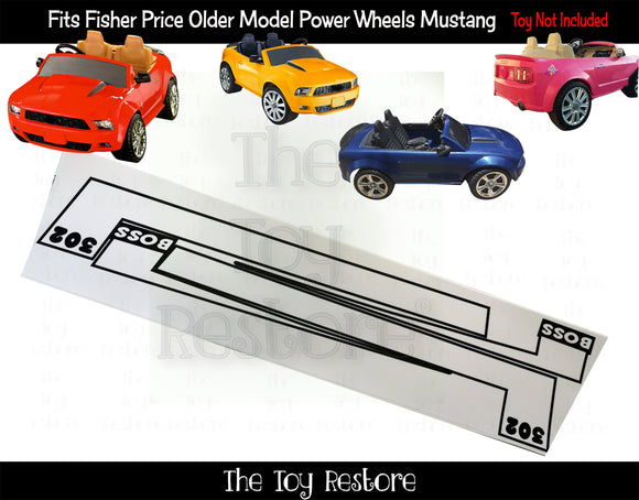 The Toy Restore Replacement Stickers fits Fisher Price Power Wheels Ford Mustang older model Stripe