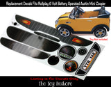 The Toy Restore Replacement Stickers fits Austin Mini Cooper Rollplay 6V Battery-Operated Ride-on Kids Car Full Set