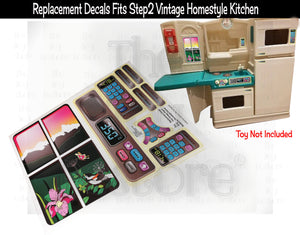The Toy Restore Replacement Stickers fits Step2 Vintage Homestyle Play Kitchen Decals