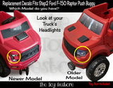 The Toy Restore replacement Stickers fits Step2 Ford F-150 Raptor Push Buggy