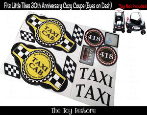 Taxi Decals Replacement Sticker Fits Any Little Tikes Custom Cozy Coupe Car Truck set