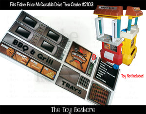 The Toy Restore Replacement Stickers Fits Fisher Price McDonalds Drive Thru Restaurant
