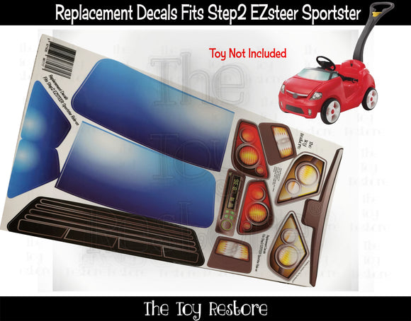 The Toy Restore Replacement Stickers Fits Step2 EZSTEER Sportster Ride-on