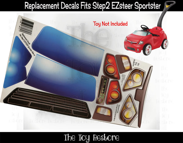 The Toy Restore Replacement Stickers Fits Step 2 Decals Whisper Ride Push  Around Buggy Car 