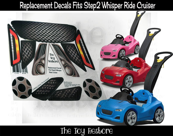 The Toy Restore Replacement Stickers Fits Step2 Whisper Ride Cruiser Push Around Buggy