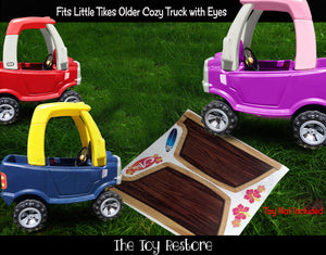 The Toy Restore Replacement Stickers Fits Little Tikes 2017 Cozy Truck Wood Side Panels Add-on Set