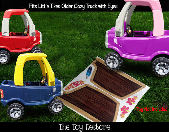 The Toy Restore Replacement Stickers Fits Little Tikes 2017 Cozy Truck Wood Side Panels Add-on Set