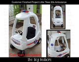 The Toy Restore Ambulance Custom Decals Replacement Stickers for Little Tikes Cozy Coupe II Ride-on
