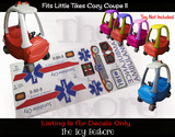 The Toy Restore Ambulance Custom Decals Replacement Stickers for Little Tikes Cozy Coupe II Ride-on